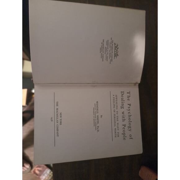 The Psychology of Dealing with People by Wendell White (1936, Hardcover) - Picture 5 of 6